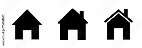 House symbol. House set icon. Home flat icon set vector illustration