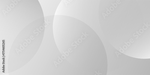 A minimalist abstract background featuring overlapping curves and circular shapes in various shades of gray, creating a smooth gradient and subtle depth