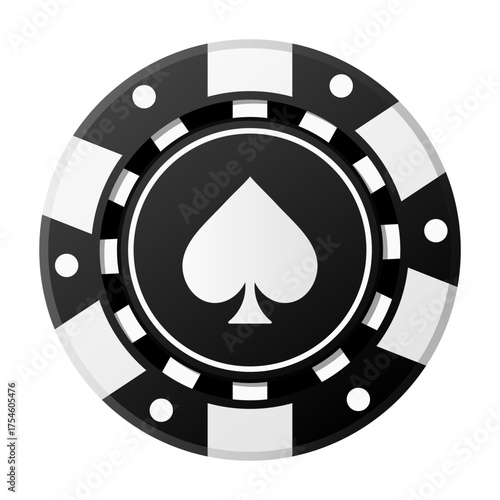 Vector realistic poker and casino chips. Isolated poker chips. Playing chip concept. Element for your design.
