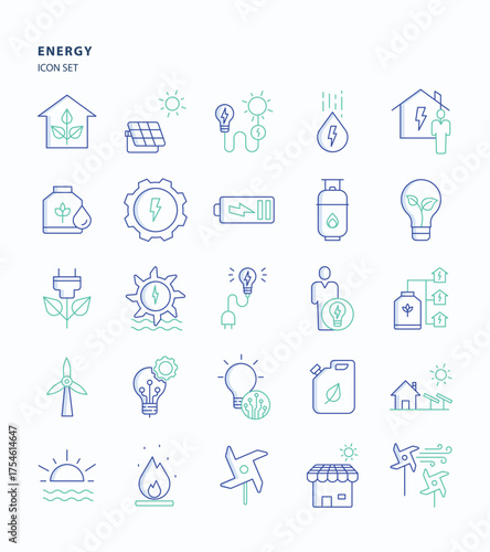 Renewable Energy outline color icon set, Its including icons like bio fuel, energy, eco friendly