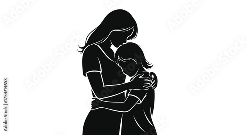 A Mother's Embrace A Tender Moment of Love and Comfort Between Mother and Child
