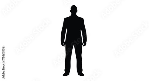 Silhouette of a Businessman in a Suit Professional Icon