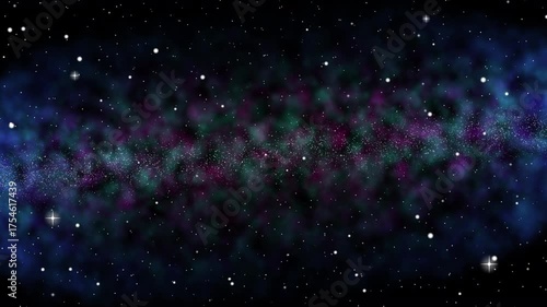 Beautiful Galaxy Nebula with Stars in Deep Space Background.
