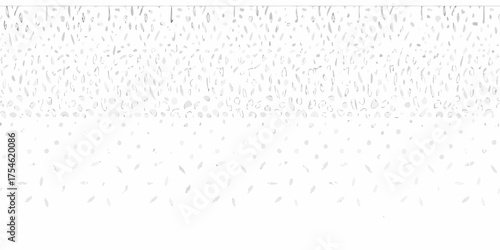 Subtle abstract background of falling light gray confetti and dots fading into white space