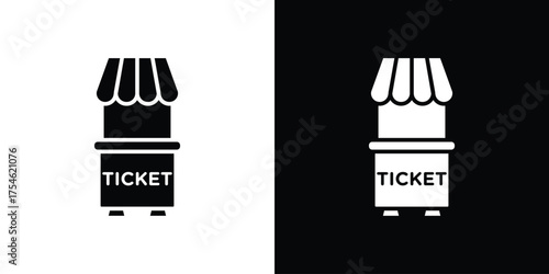 Ticket window icon concept design element. pictogram icons.