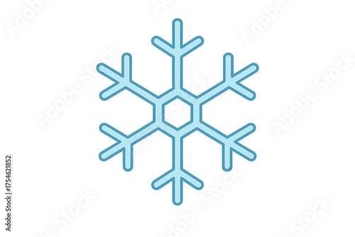Stylized blue snowflake symbol representing winter, frost, and cold weather