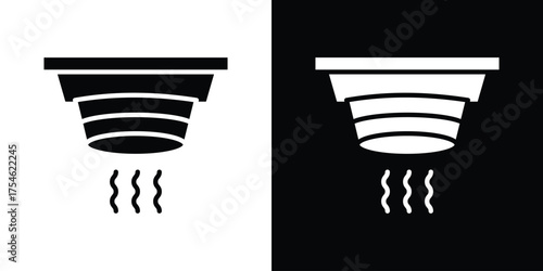 Smoke detector icon concept design element. pictogram icons.