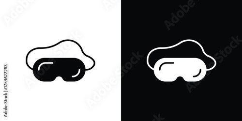 Sleeping mask icon concept design element. pictogram icons.