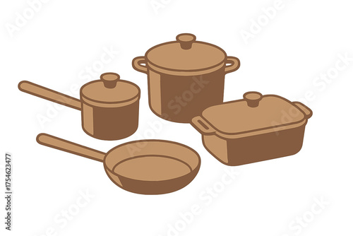 Essential kitchen cookware set including saucepan stockpot frying pan and casserole dish