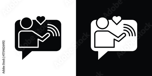 Influencer icon concept design element. pictogram icons.