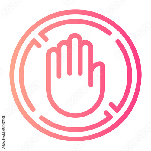 contactless gradient icon