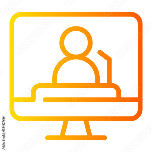 video conference gradient icon
