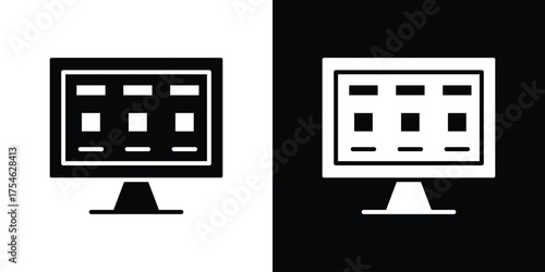 Front end icon concept design element. pictogram icons.