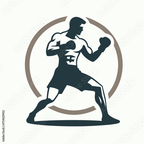 silhouette of a boxer