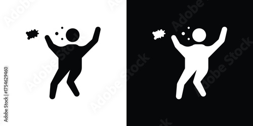 Drunk human icon concept design element. pictogram icons.