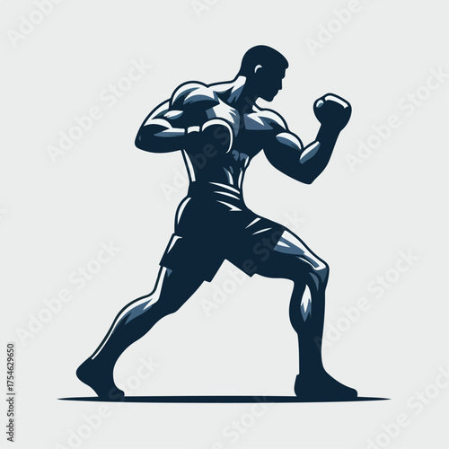 silhouette of a boxer