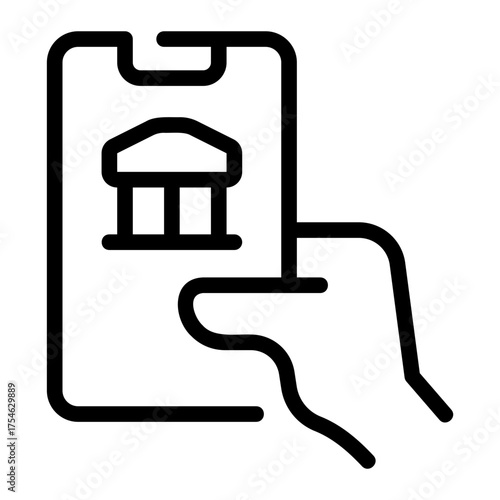 banking line icon
