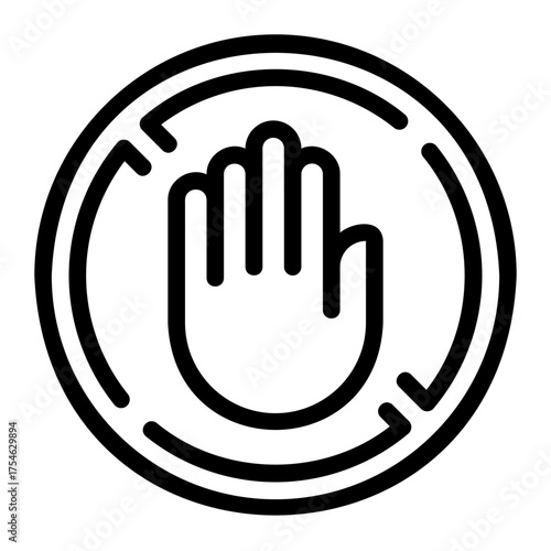 contactless line icon