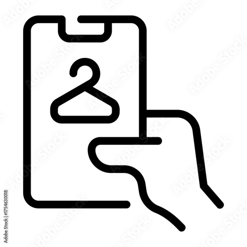 online shopping line icon