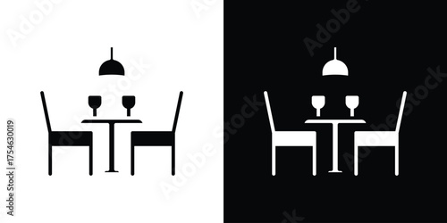 Dining table icon concept design element. pictogram icons.