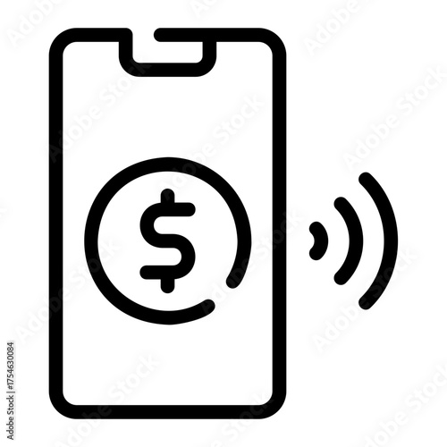 tap to pay line icon