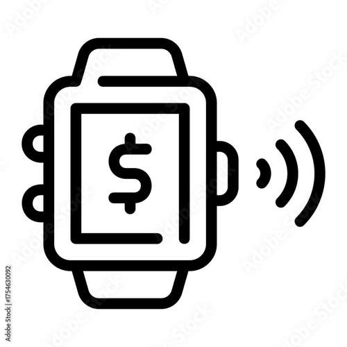 tap to pay line icon