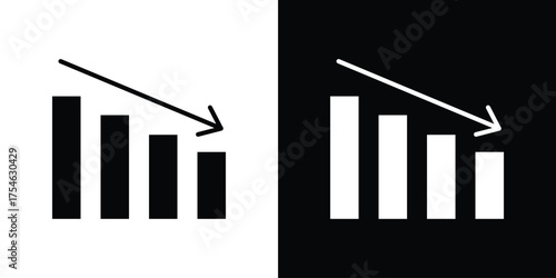 Decrease icon concept design element. pictogram icons.