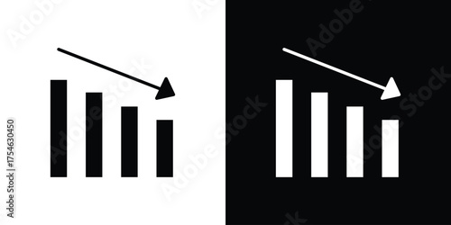 Decrease icon concept design element. pictogram icons.