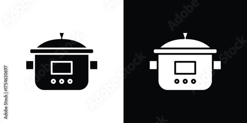 Crock pot icon concept design element. pictogram icons.