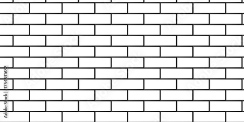white brick wall texture and solid bricks seamless pattern background.	