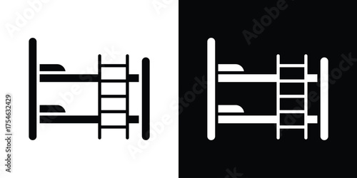Bunk bed icon concept design element. pictogram icons.