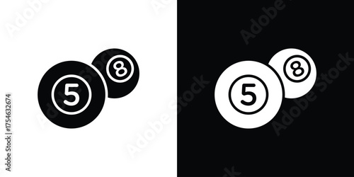 Billiard ball icon concept design element. pictogram icons.