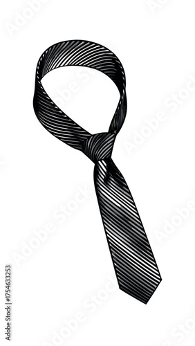  patterned silk tie isolated on a white background for men's business fashion