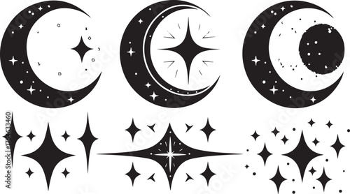 Creative Mandala Moon Art Pattern Bundle