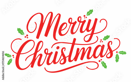 Spread holiday cheer with this festive "Merry Christmas" design, perfect for greeting cards, social media, and winter promotions, bringing warmth and joy
