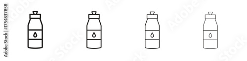 Water bottle icons. editable stroke icon collection.