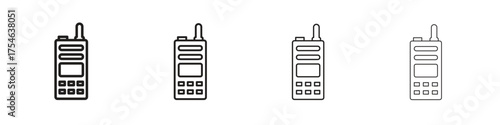 Walkie talkie icons. editable stroke icon collection.