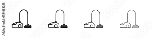 Vacuum cleaner icons. editable stroke icon collection.