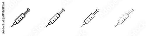 Vaccination icons. editable stroke icon collection.