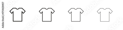 Tshirt icons. editable stroke icon collection.