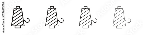 Thread icons. editable stroke icon collection.
