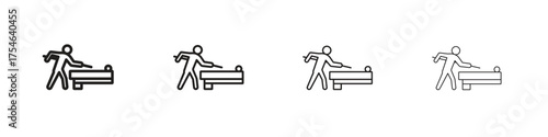 Snooker icons. editable stroke icon collection.