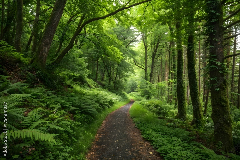 Fototapeta premium Hidden Path Through Dense Forest