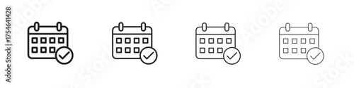 Reservation icons. editable stroke icon collection.