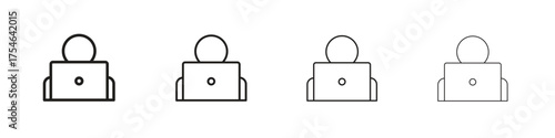 Programmer icons. editable stroke icon collection.