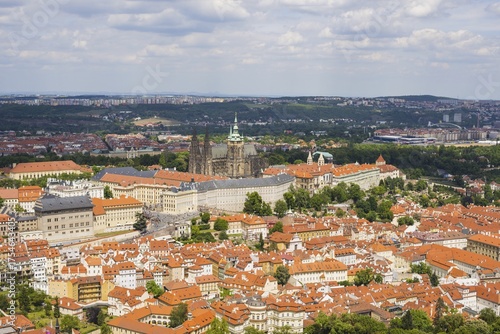 Panorama, Lesser Town, Mala Strana, with Prague Castle, Hradcany and Old Town, Nove Mesto, Prague, Czech Republic
