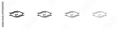 Muscle fiber icons. editable stroke icon collection.