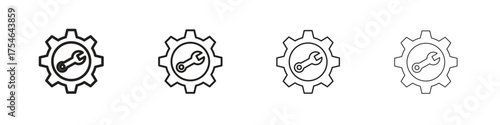 Maintainance icons. editable stroke icon collection.