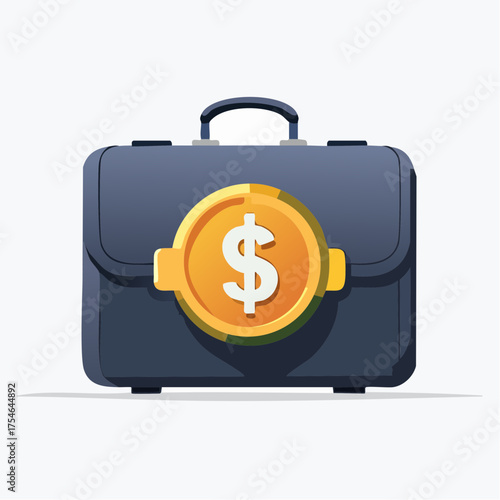 Conceptual illustration of a briefcase adorned with a dollar symbol denoting financial matters