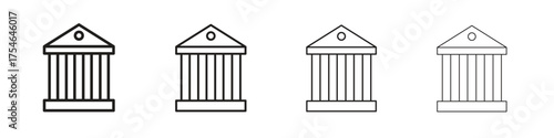 Government icons. editable stroke icon collection.